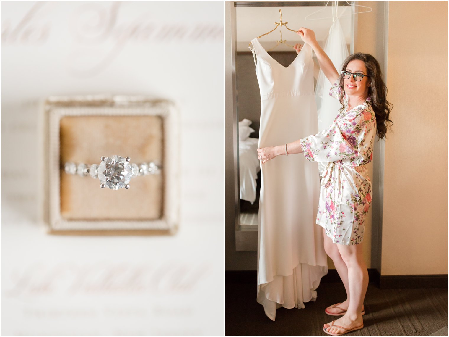 bride getting ready at Hilton Parsipanny