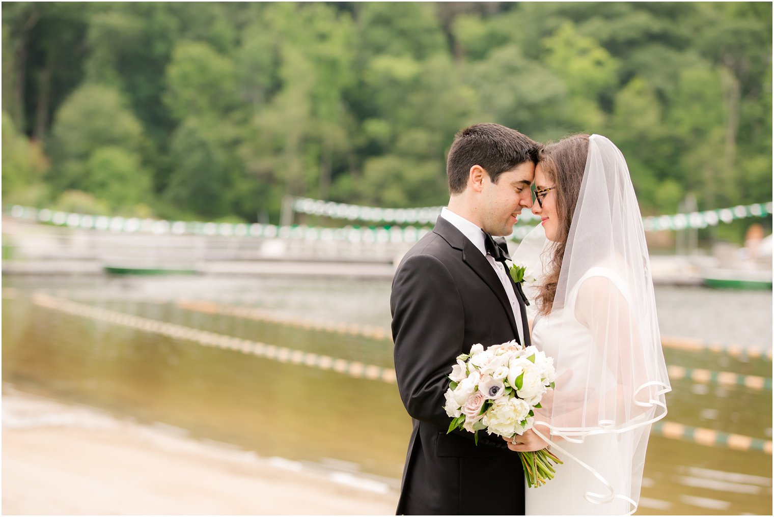 bride and groom in intimate moment