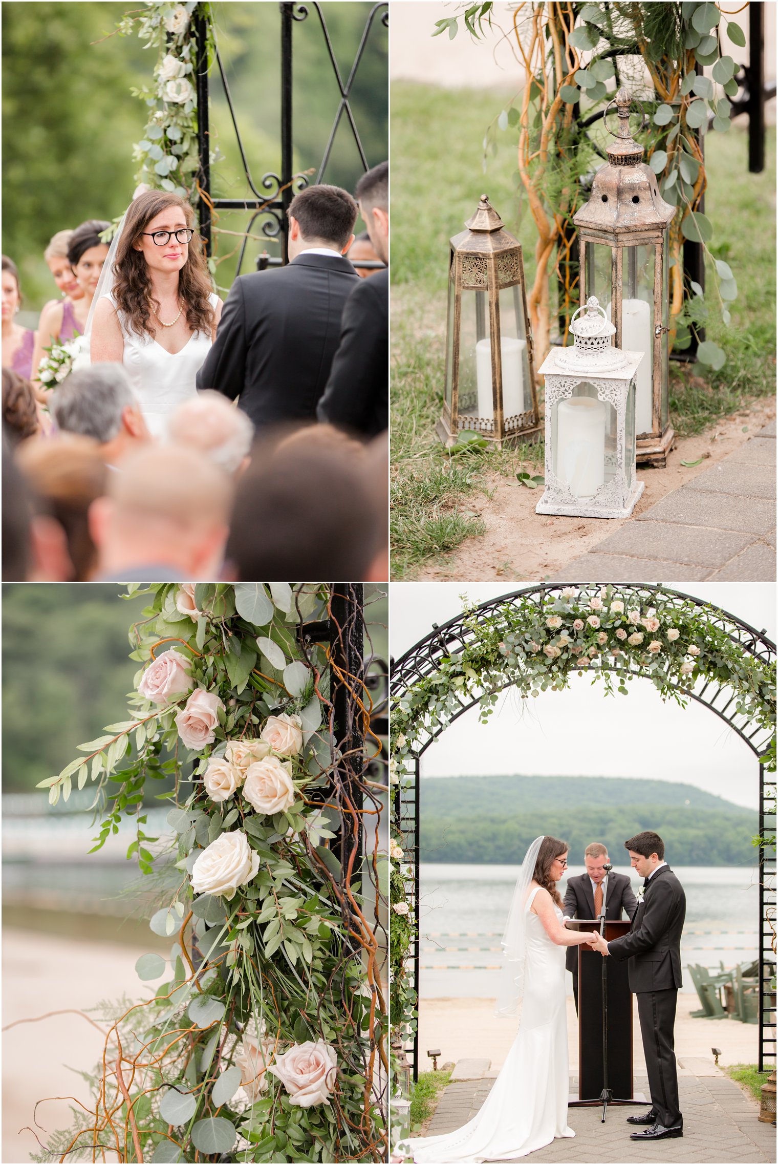 outdoor ceremony with rustic decor