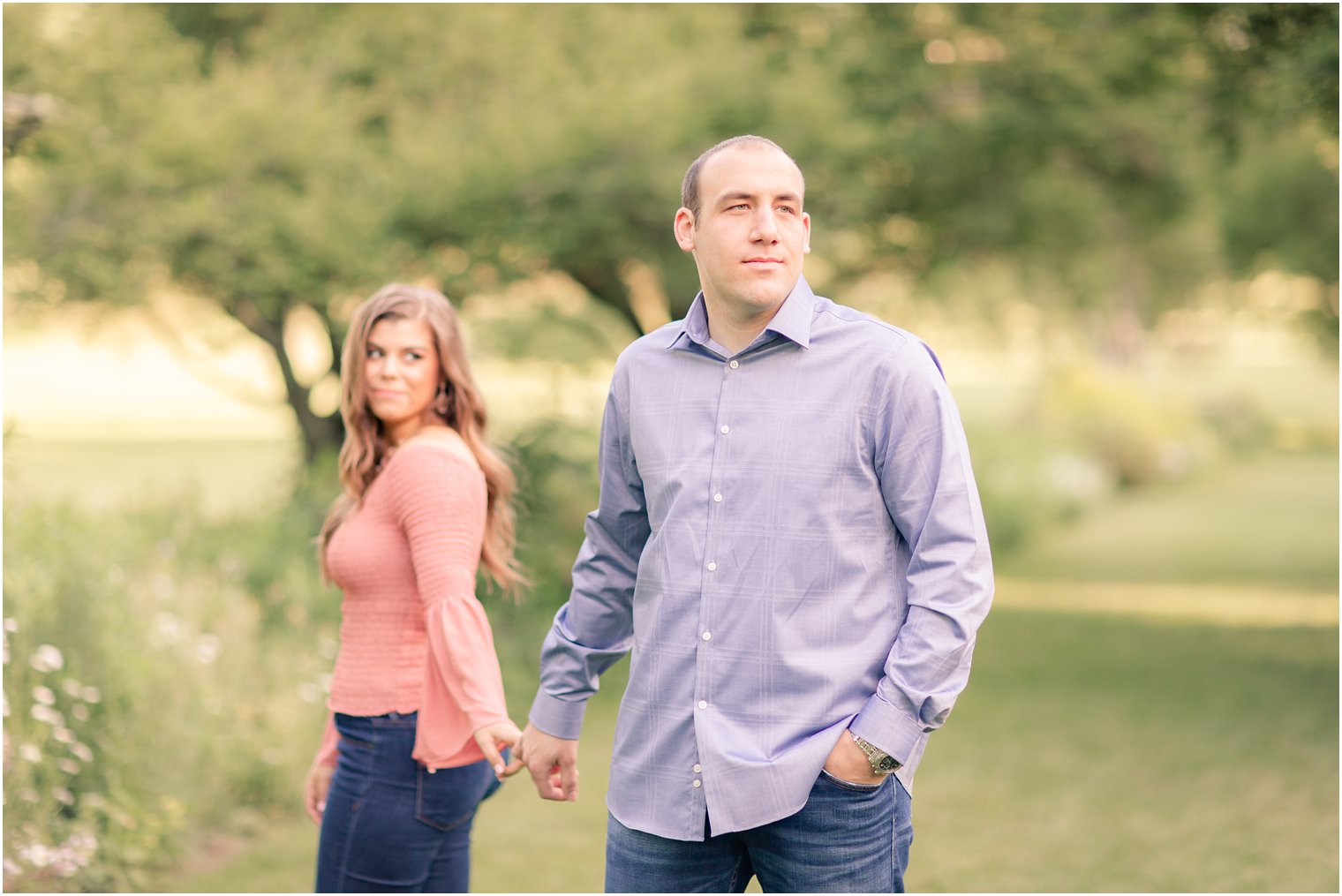 groom posing for his engagement photos