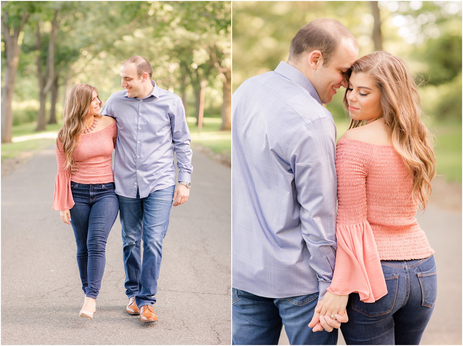 couple walking in a path at Skylands Manor