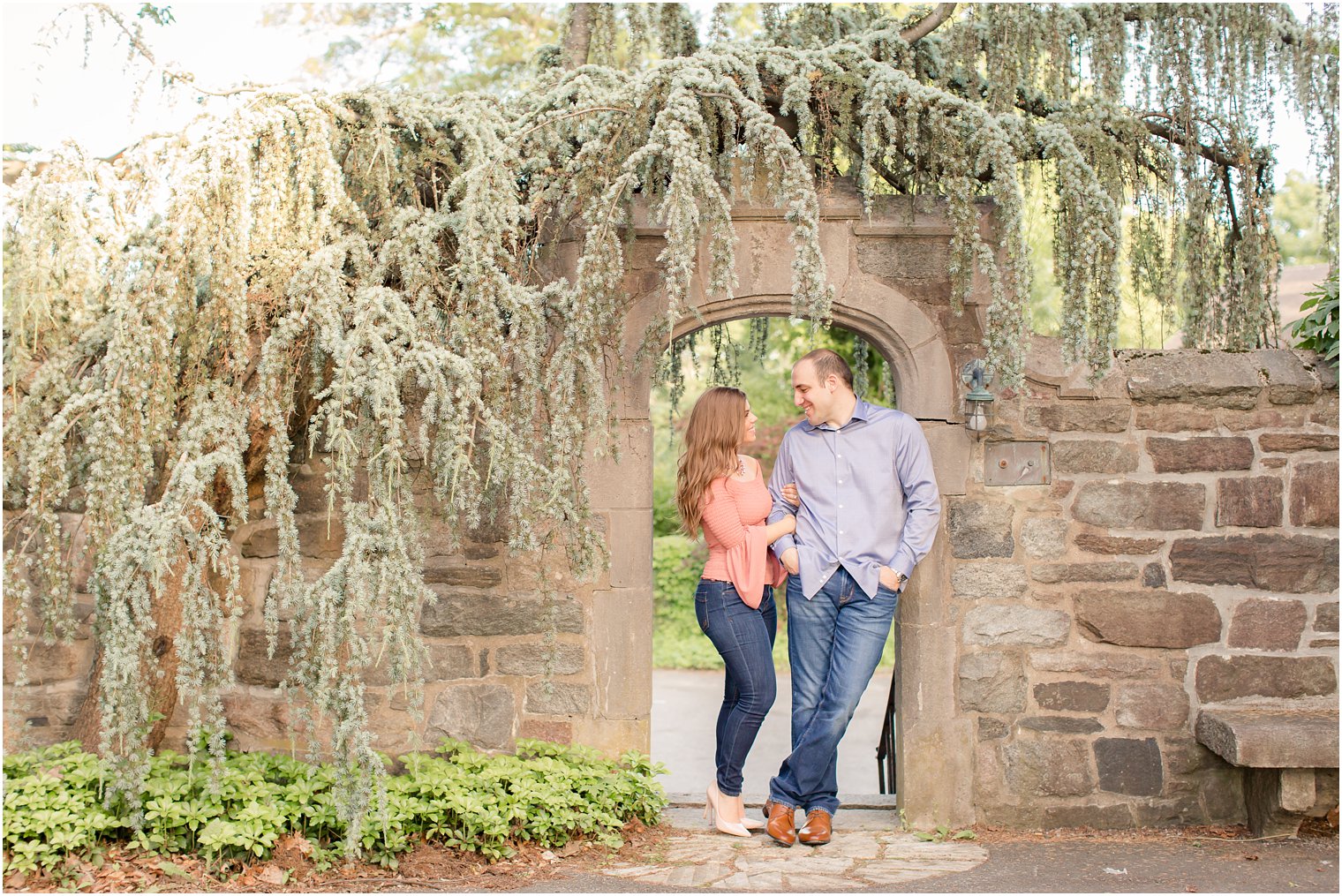 engaged couple at Skylands Manor