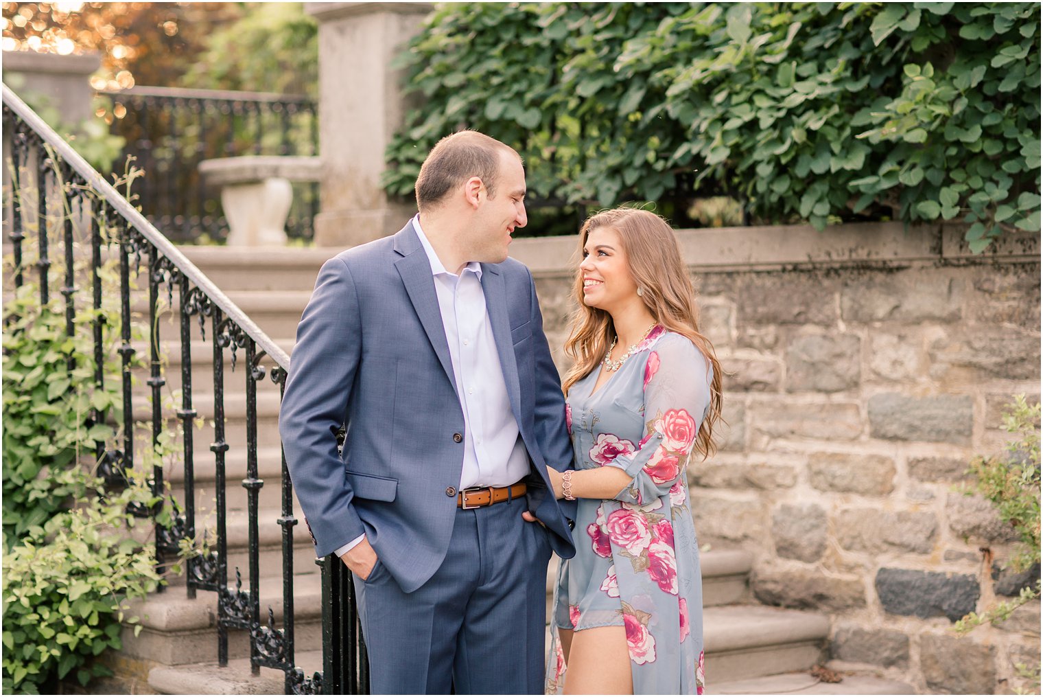 engaged couple at Skylands manor