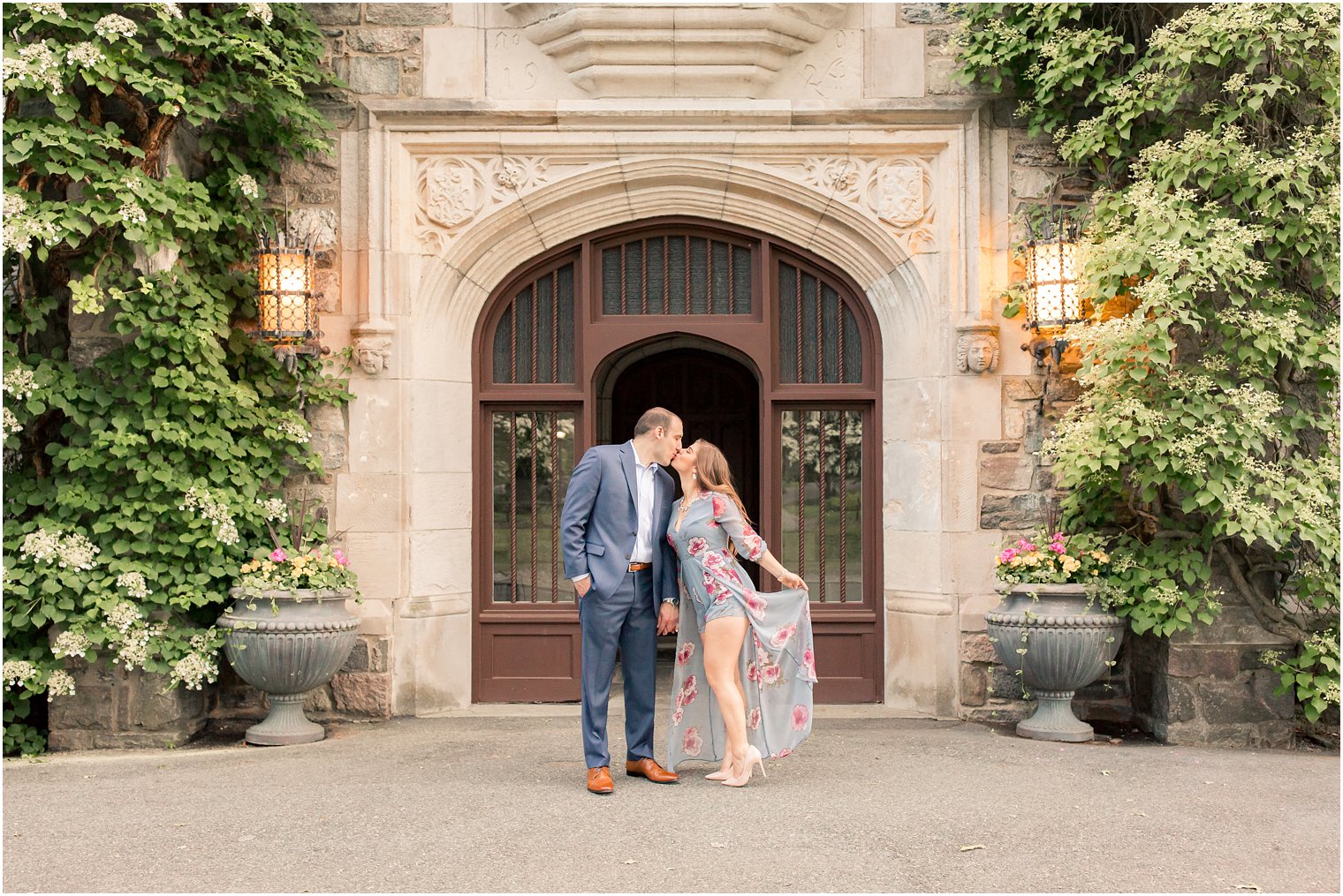 elegant pose for engagement photos