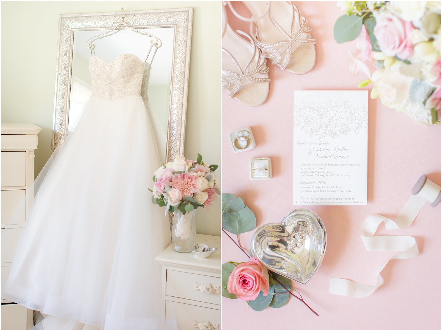 bridal details for a classic wedding