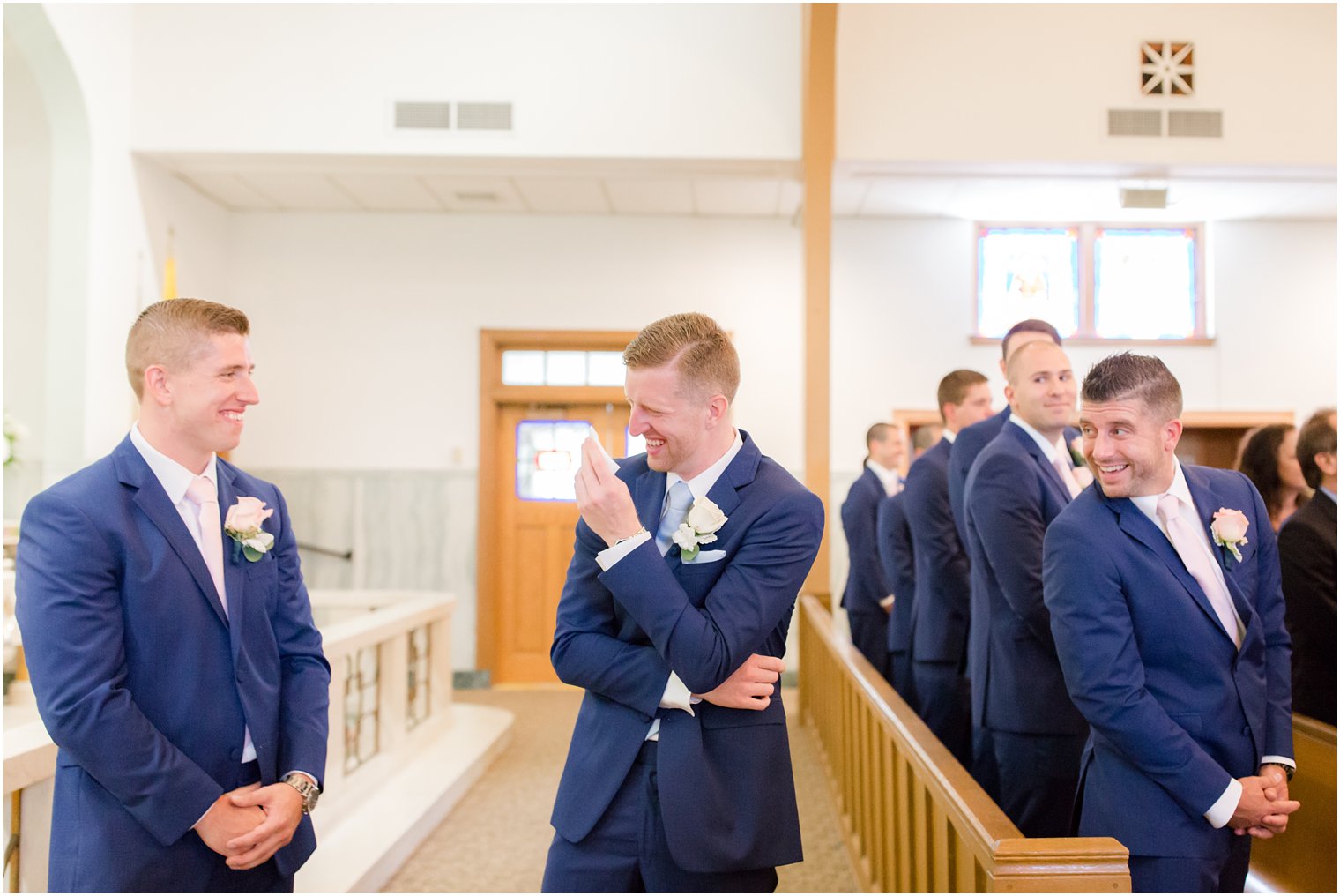 groom's reaction after seeing his bride walk down the aisle