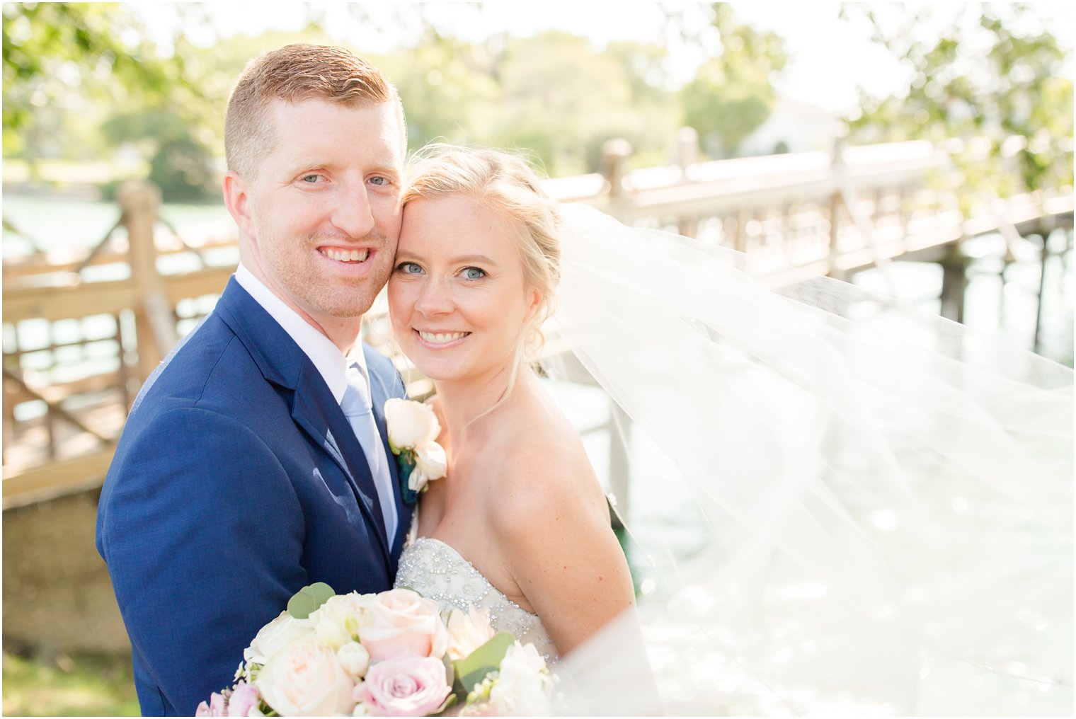 bride and groom photo at Spring Lake park