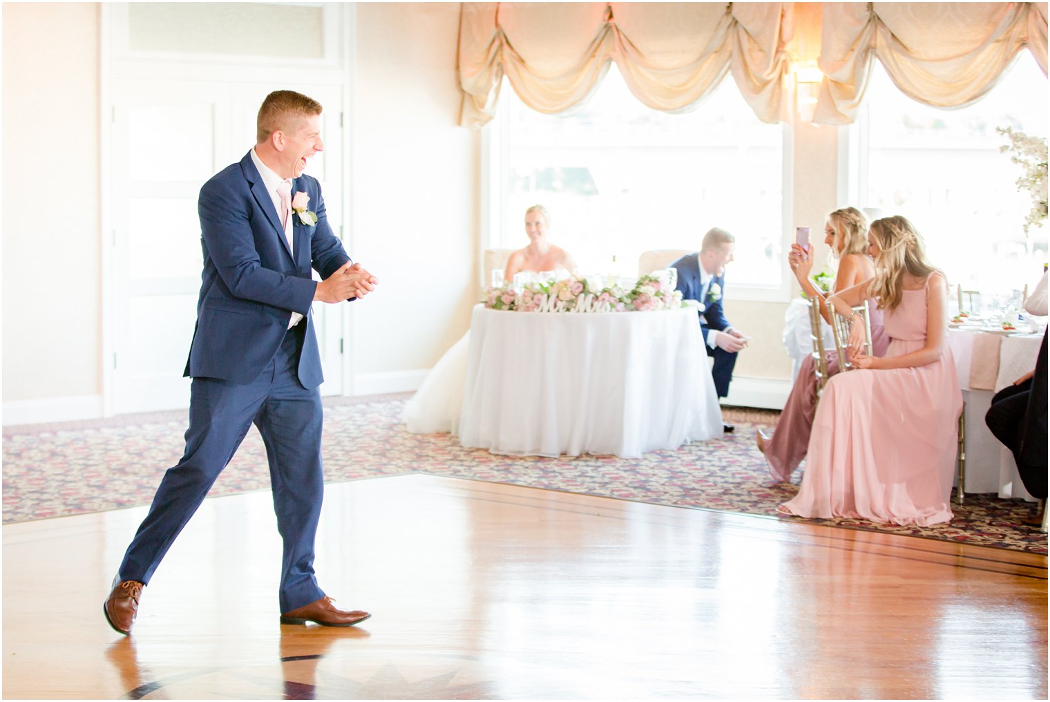 candid moment at Crystal Point Yacht Club