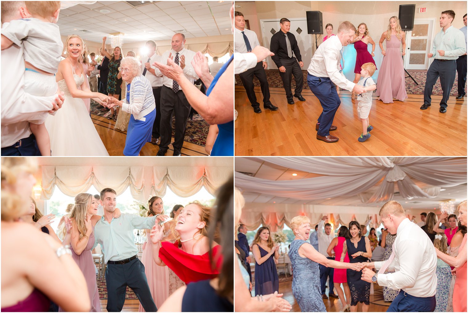 wedding reception dancing at Crystal Point Yacht Club