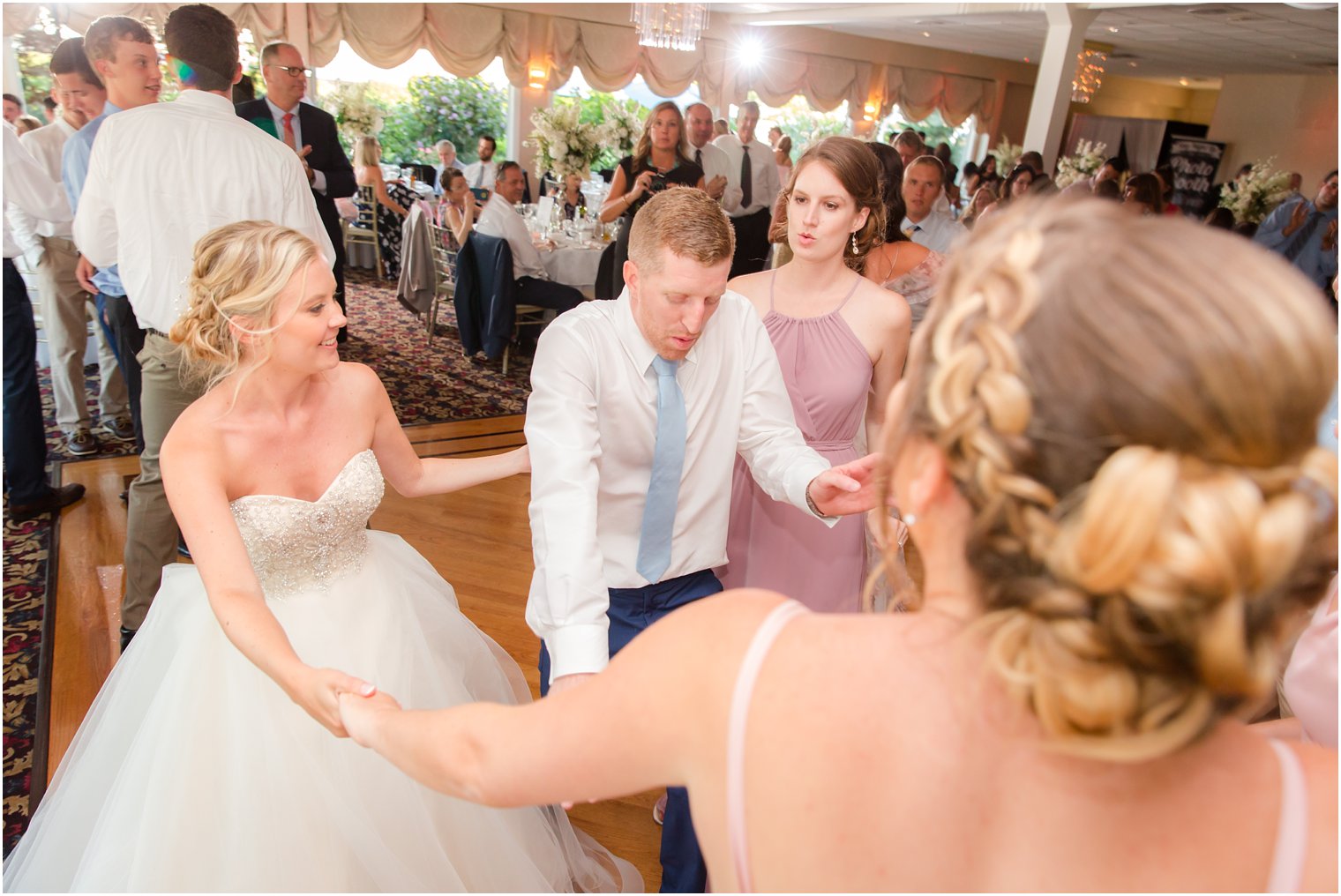 wedding reception dancing at Crystal Point Yacht Club