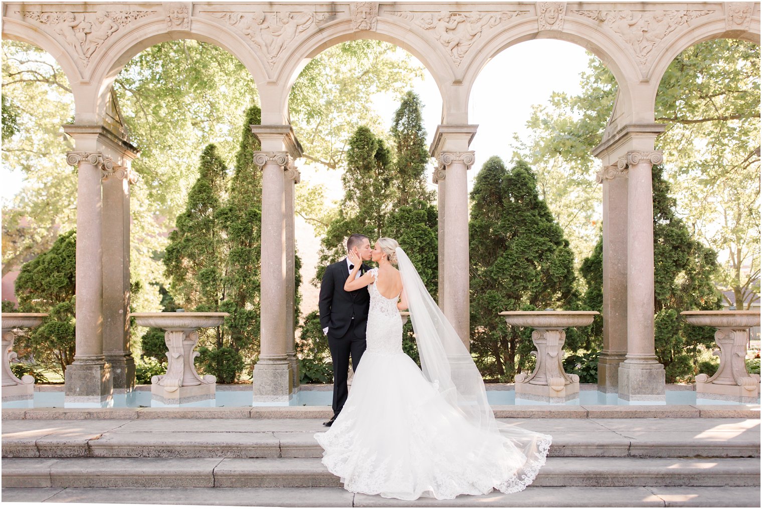 bride and groom photo at Monmouth University