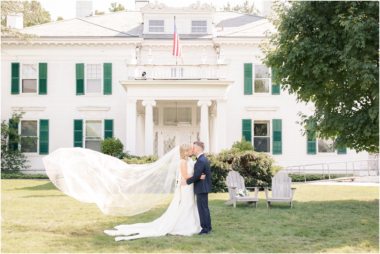 wedding portraits at Frelinghuysen Arboretum 