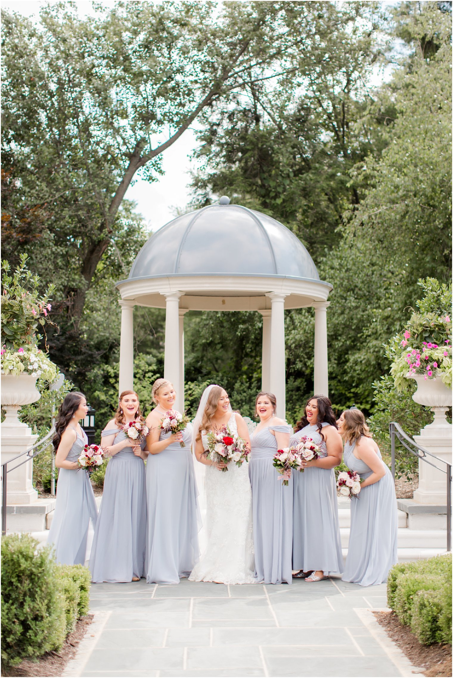 Candid photo of bride and bridesmaids