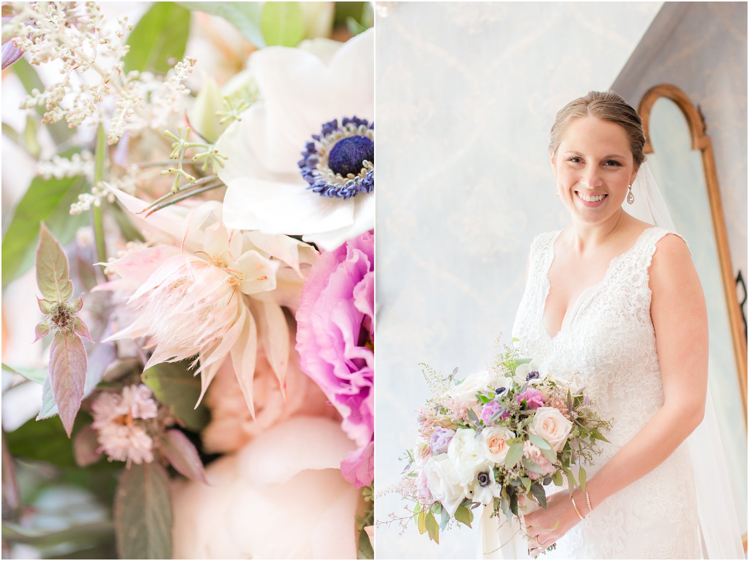 bridal portrait in Pleasantdale Chateau bridal suite