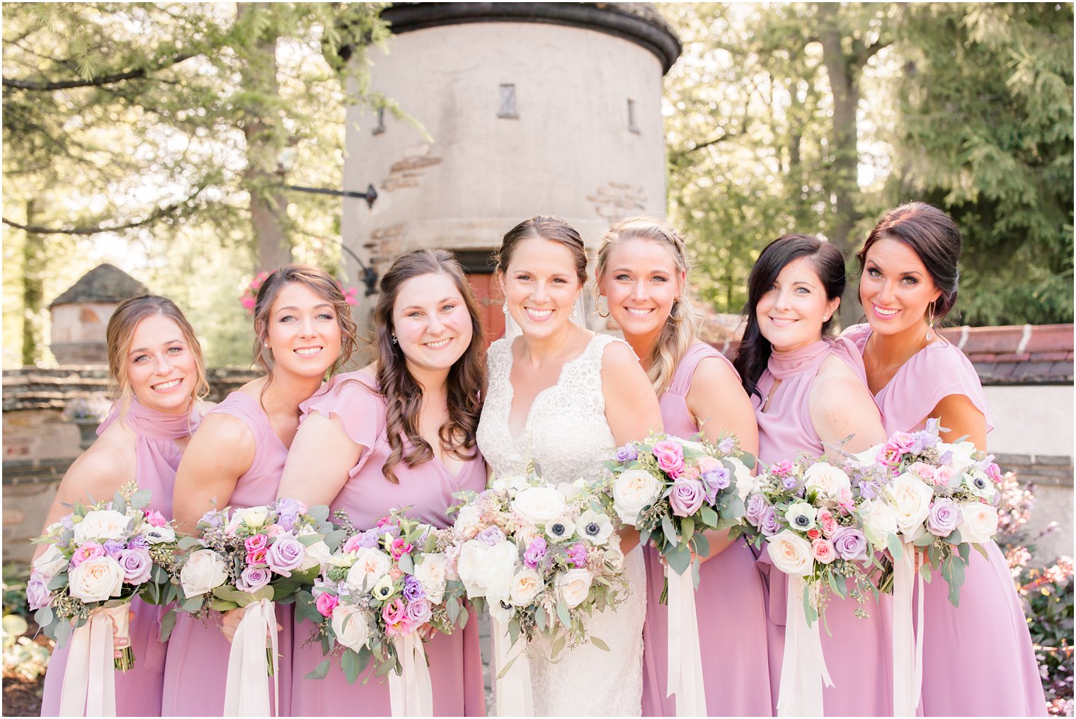 close-up photo of bridesmaids