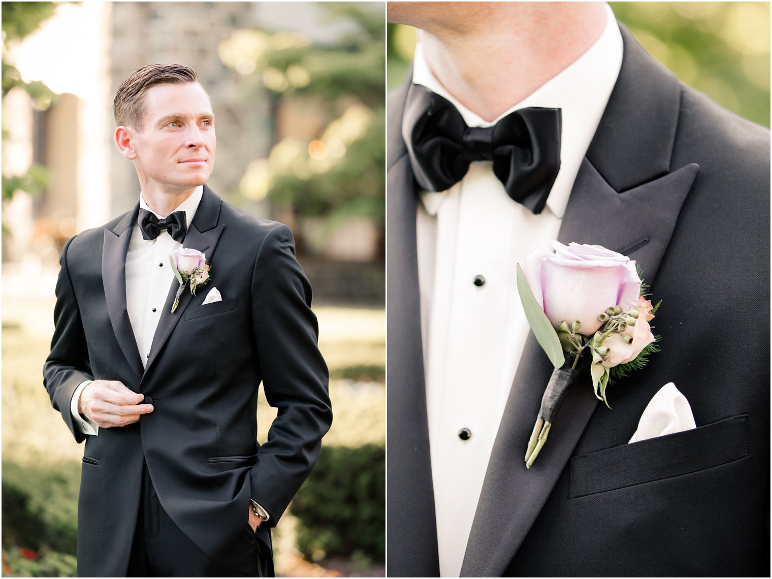 elegant groom's portraits