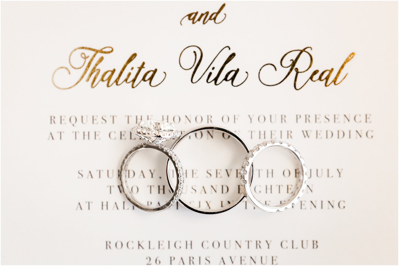 ring photo on invitation