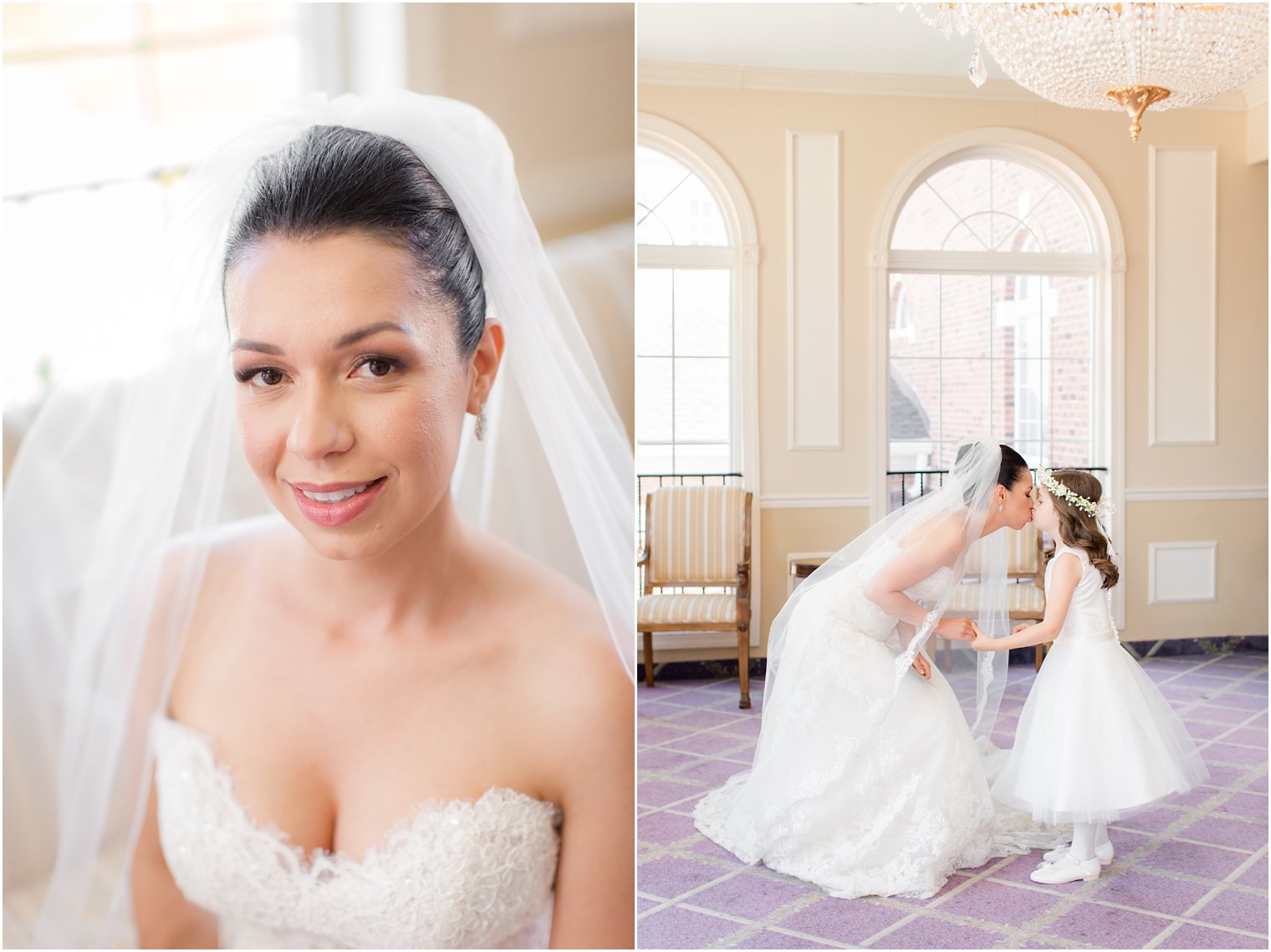 Bride and flower girl 