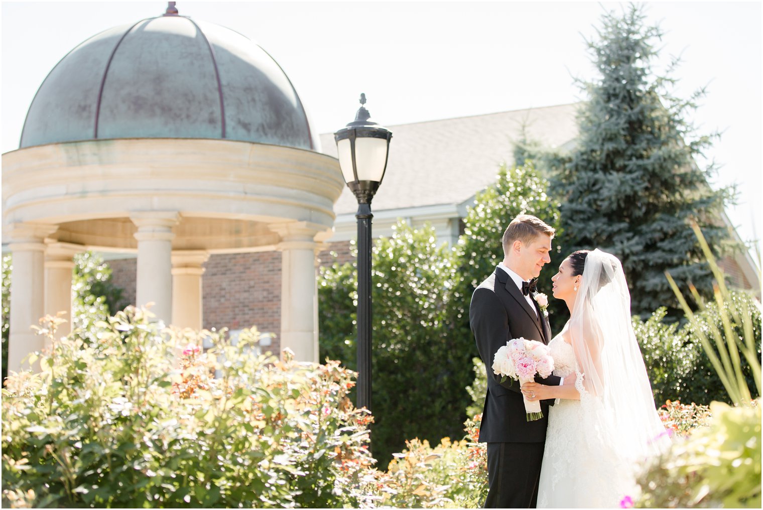 wedding portrait on a sunny day at Rockleigh Country Club