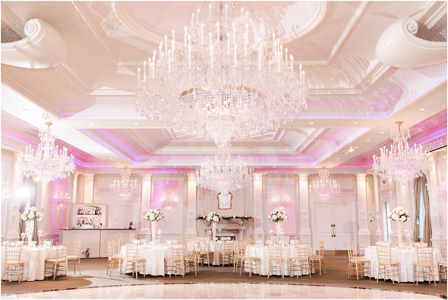 grand ballroom at Rockleigh Country Club