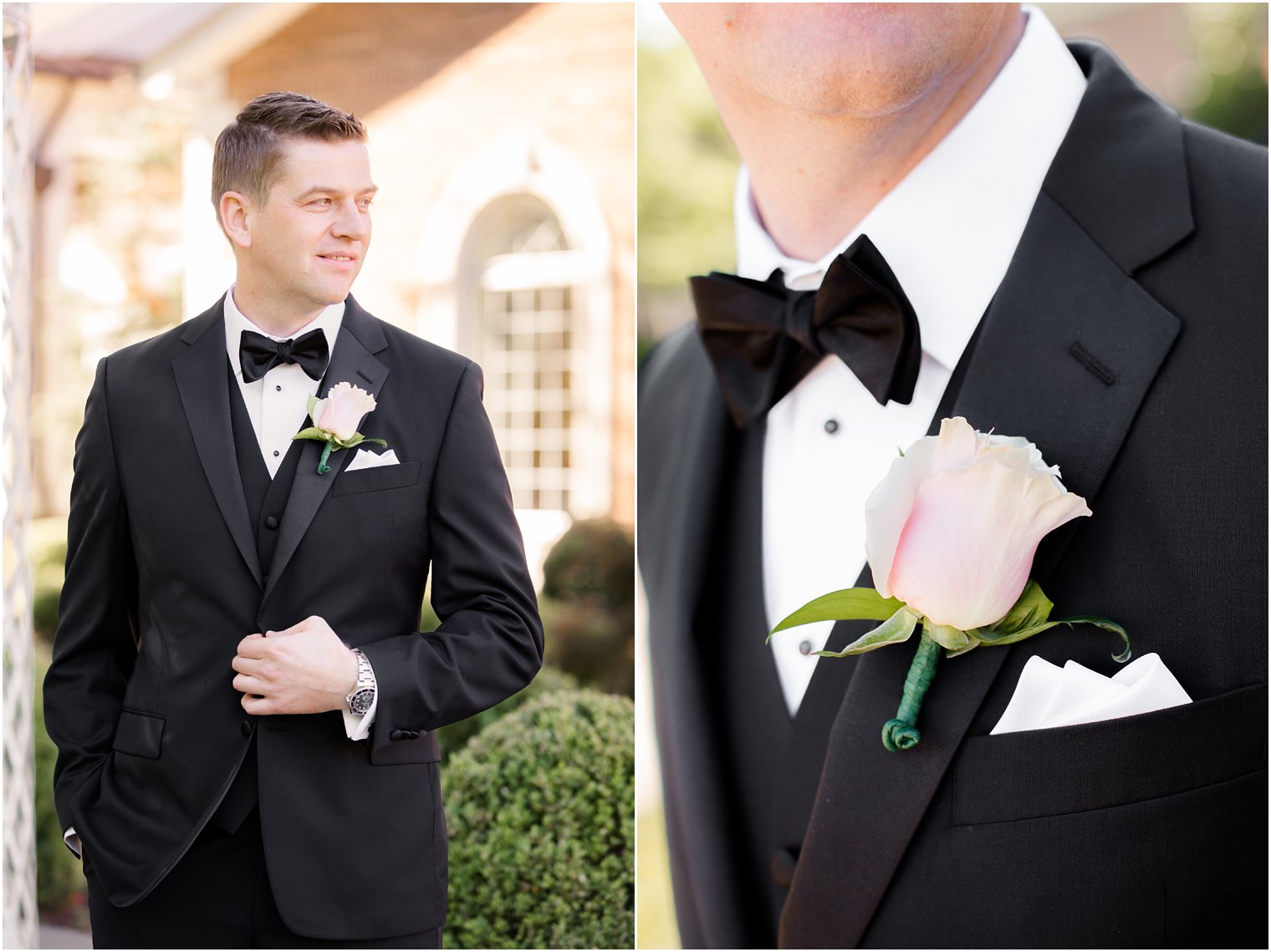 elegant groom at Rockleigh Country Club