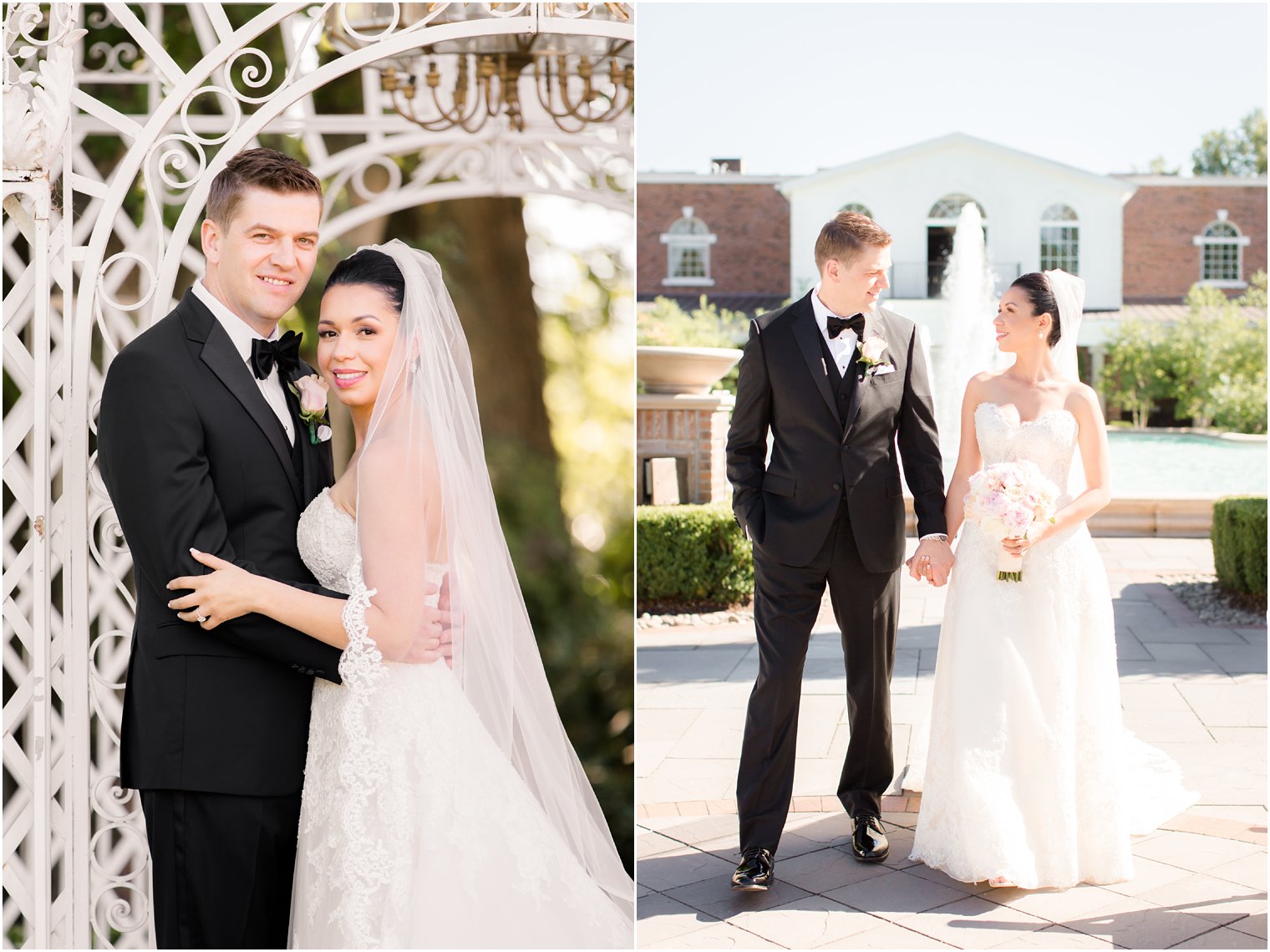 smiling bride and groom photo at Rockleigh Country Club