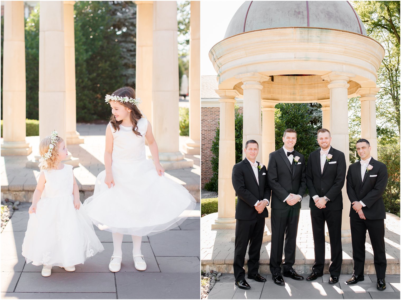 groomsman photo and flower girl photo