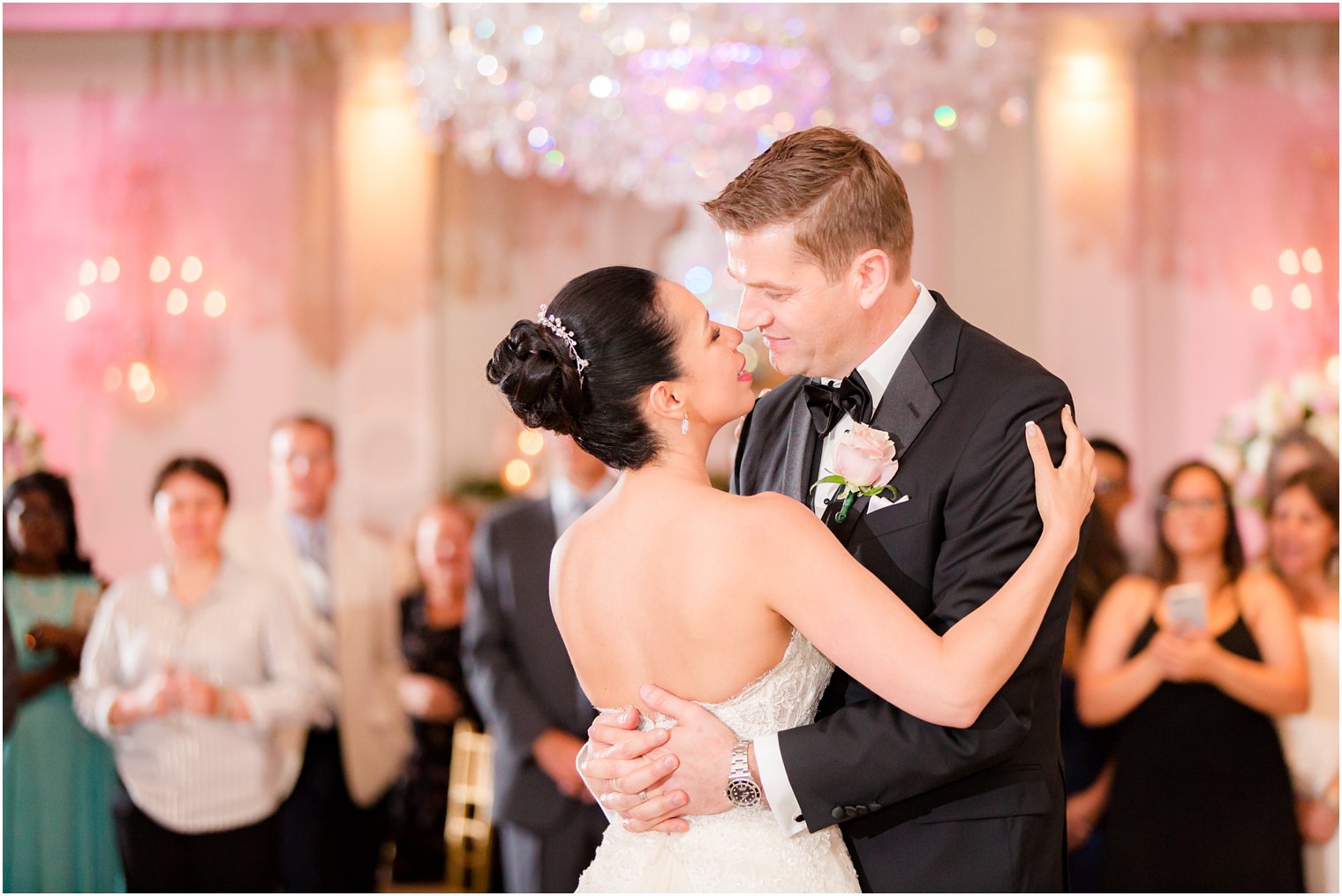 romantic bride and groom first dance