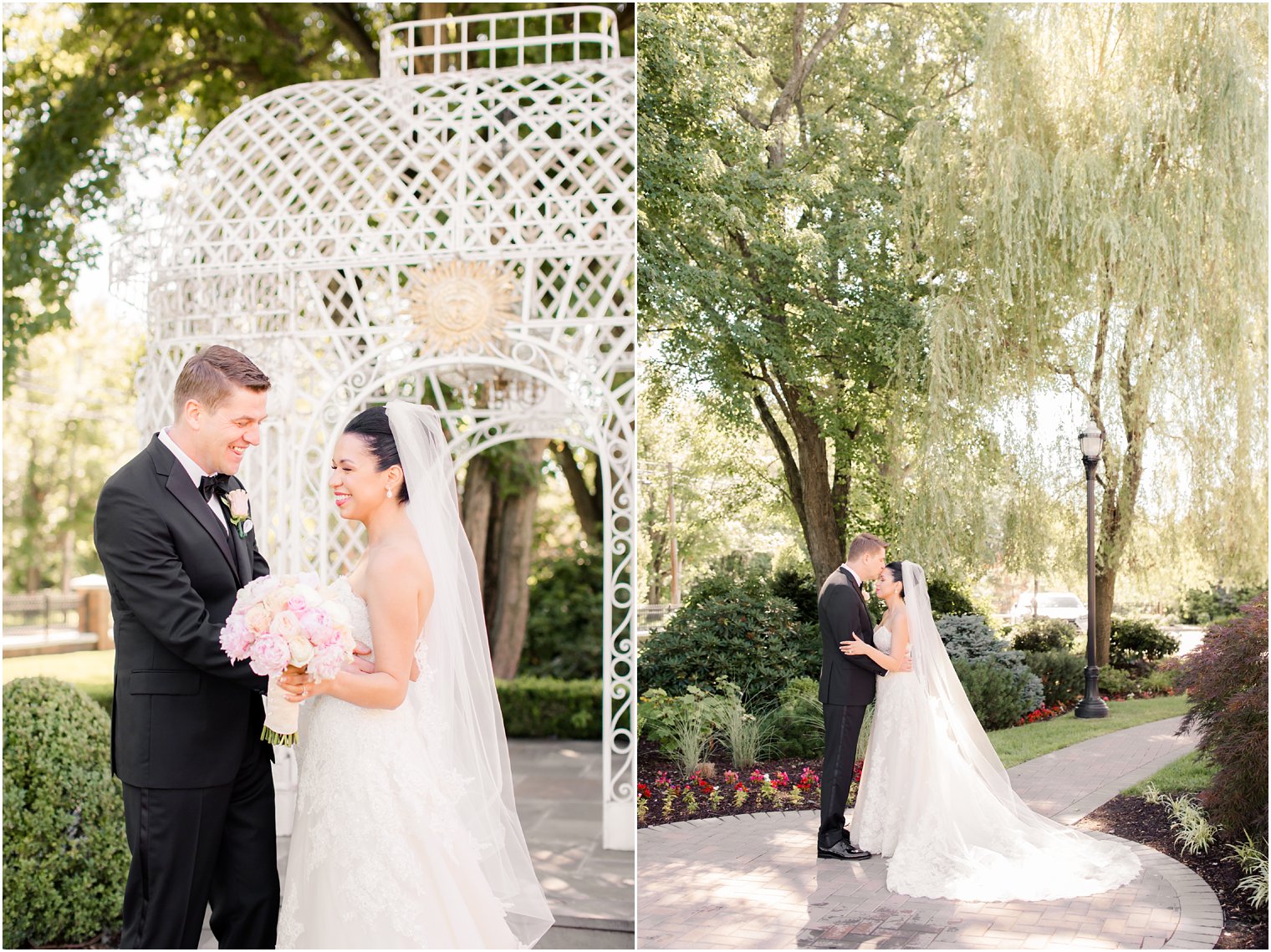 candid moments between bride and groom at Rockleigh Country Club