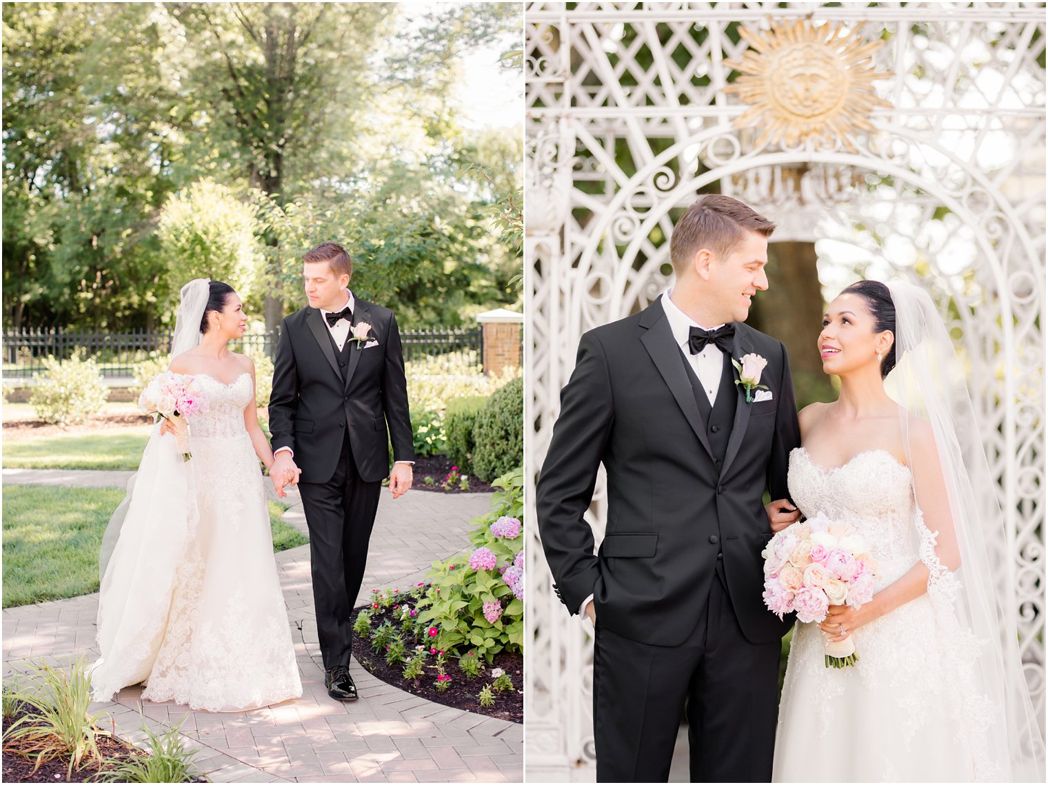 elegant wedding couple at Rockleigh Country Club