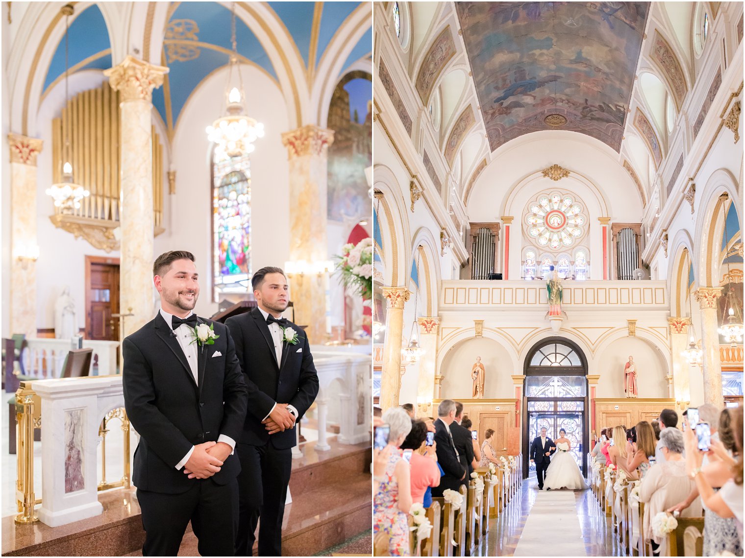 Wedding processional at St. Finbar Catholic Church