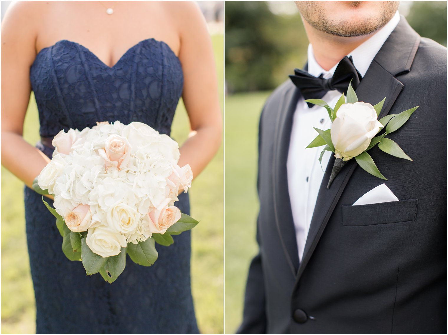 Floral details of wedding party 