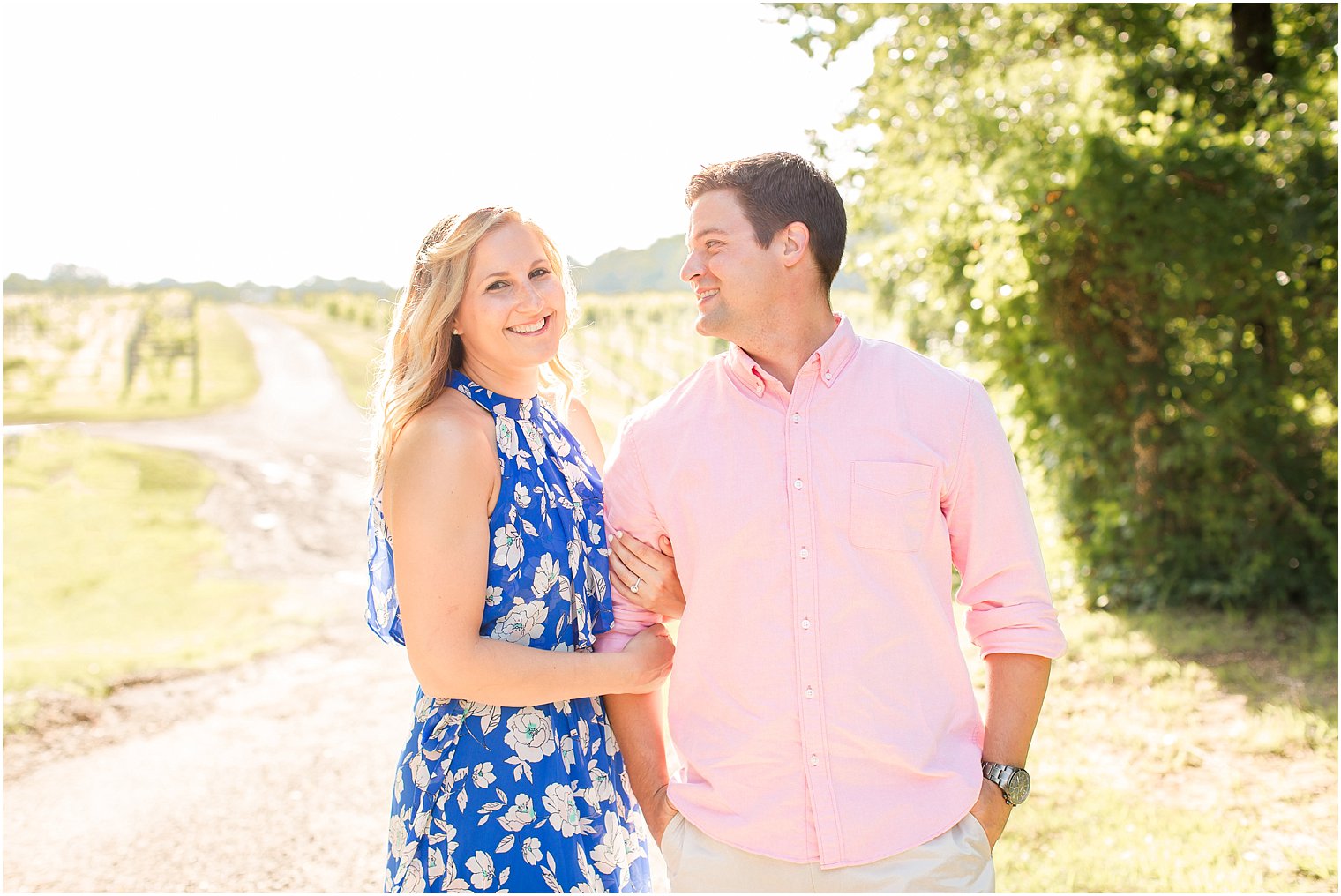 Summer engagement session at Laurita Winery