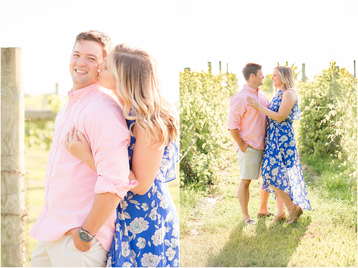 Vineyard engagement session at Laurita Winery