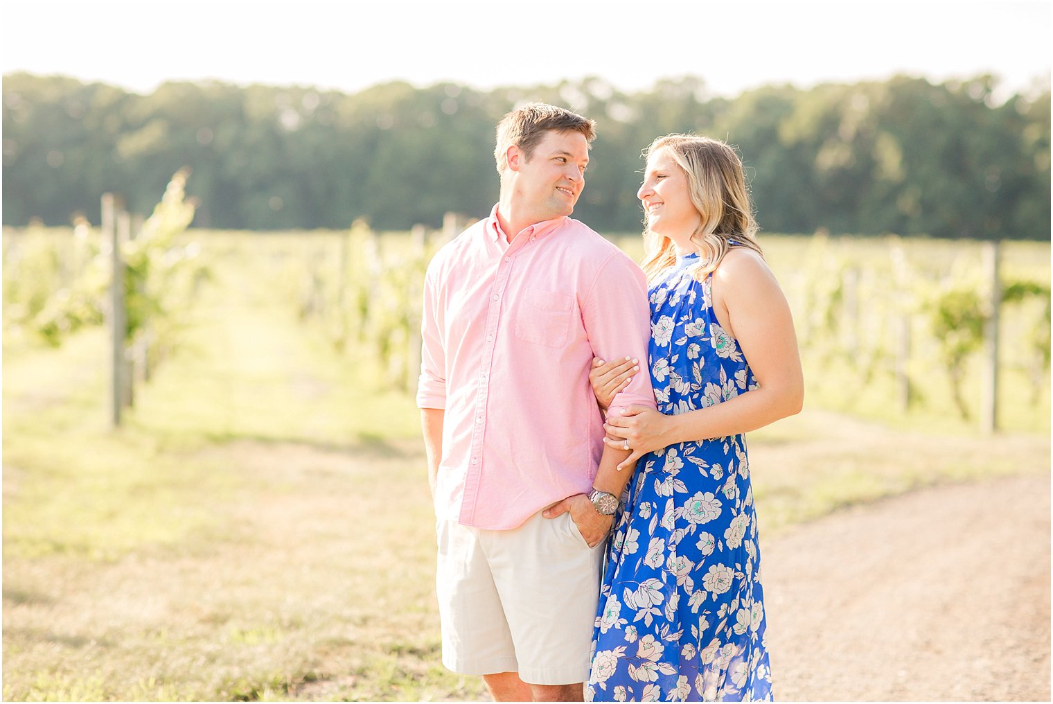 NJ wedding photographer Idalia Photography captures engagement session at Laurita Winery