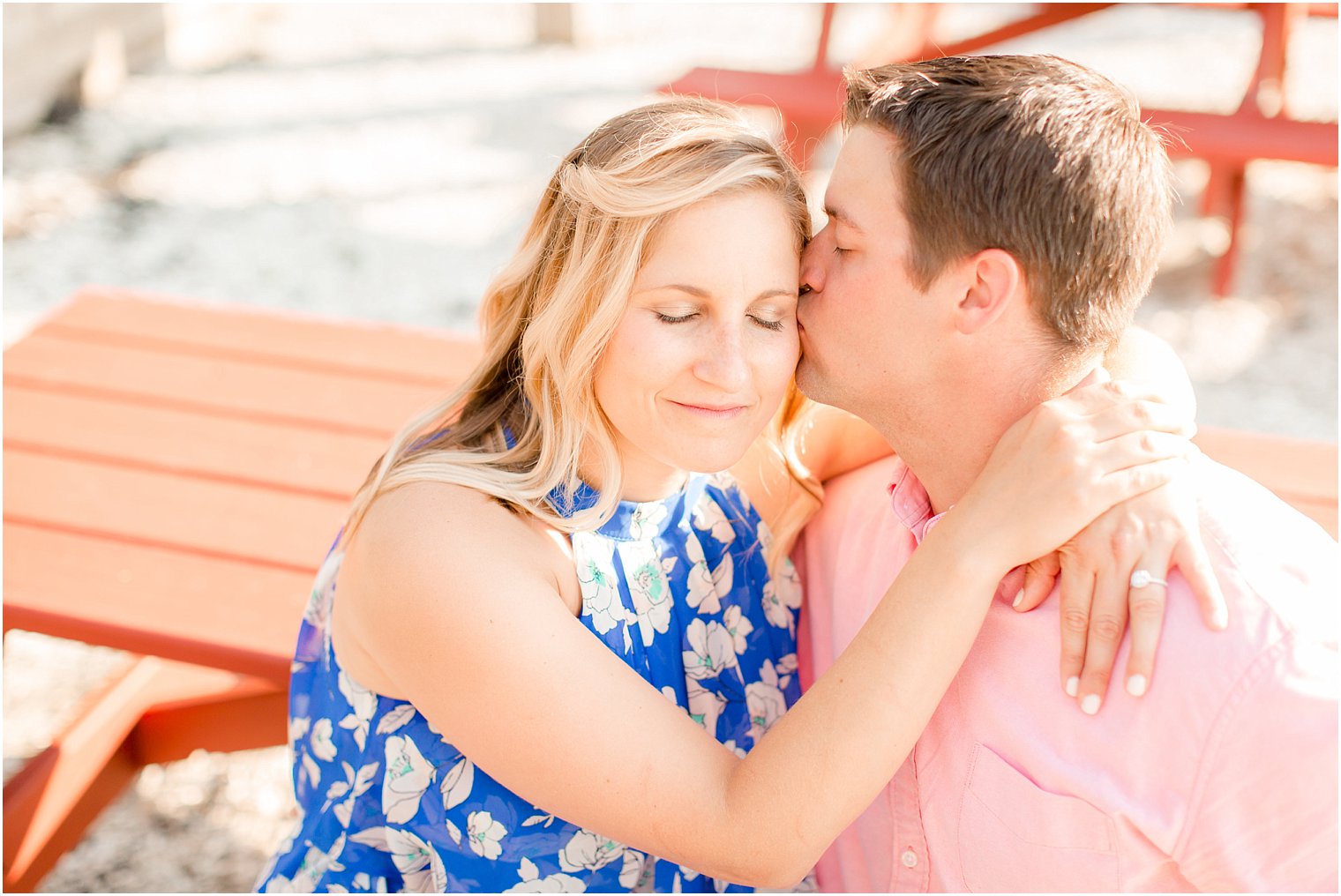 Relaxed engagement session at Laurita Winery in New Egypt NJ 