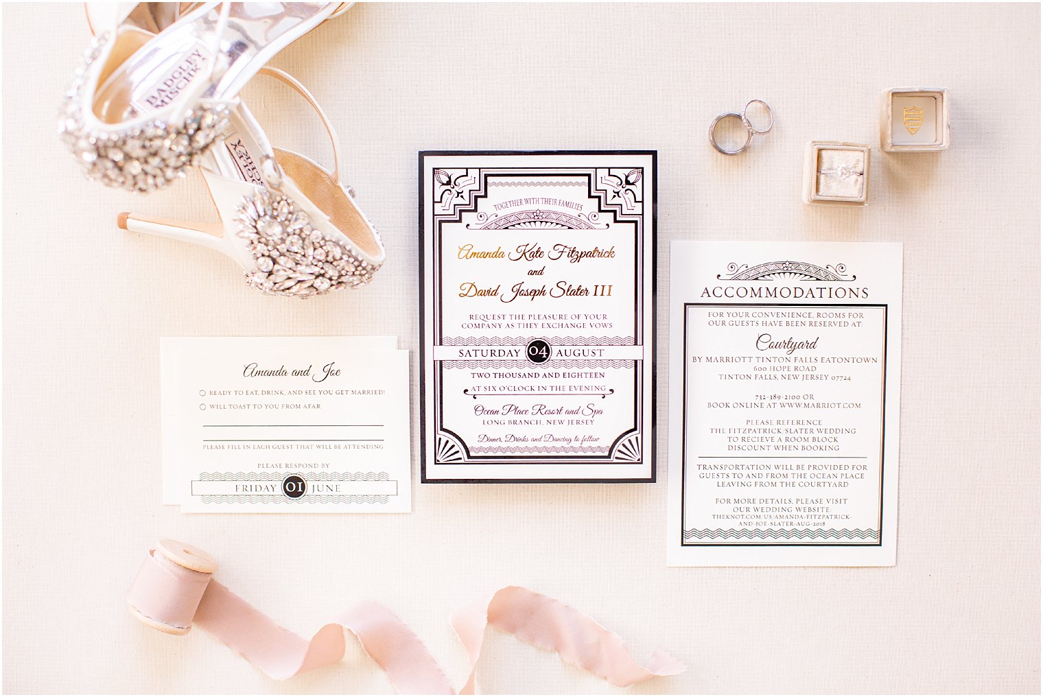 plum and ivory invitation suite by Perfectly Invited
