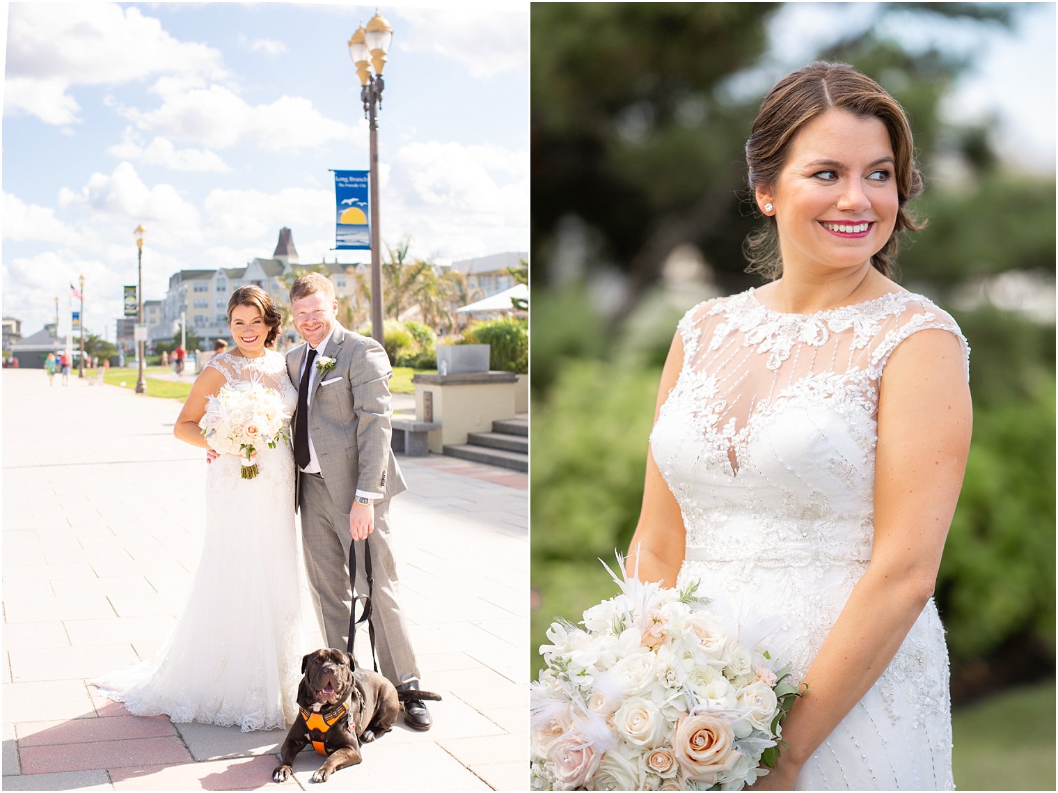 bride and groom photographed in Long Branch NJ by Idalia Photography