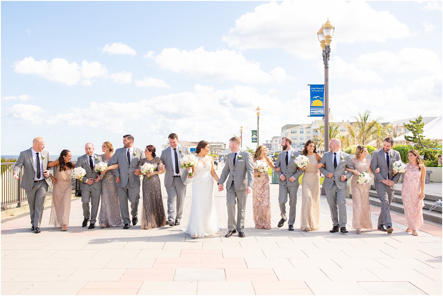 Gatsby inspired wedding party in Long Branch, NJ photographed by Idalia Photography
