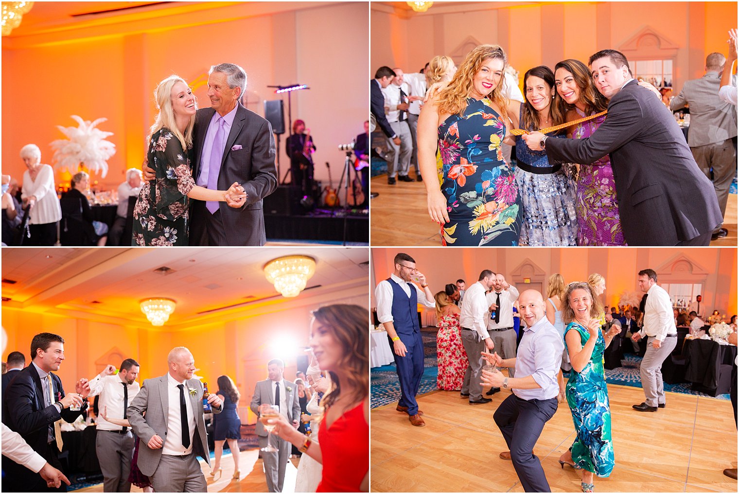 guests dancing to So What performing at wedding reception at Ocean Place Resort and Spa