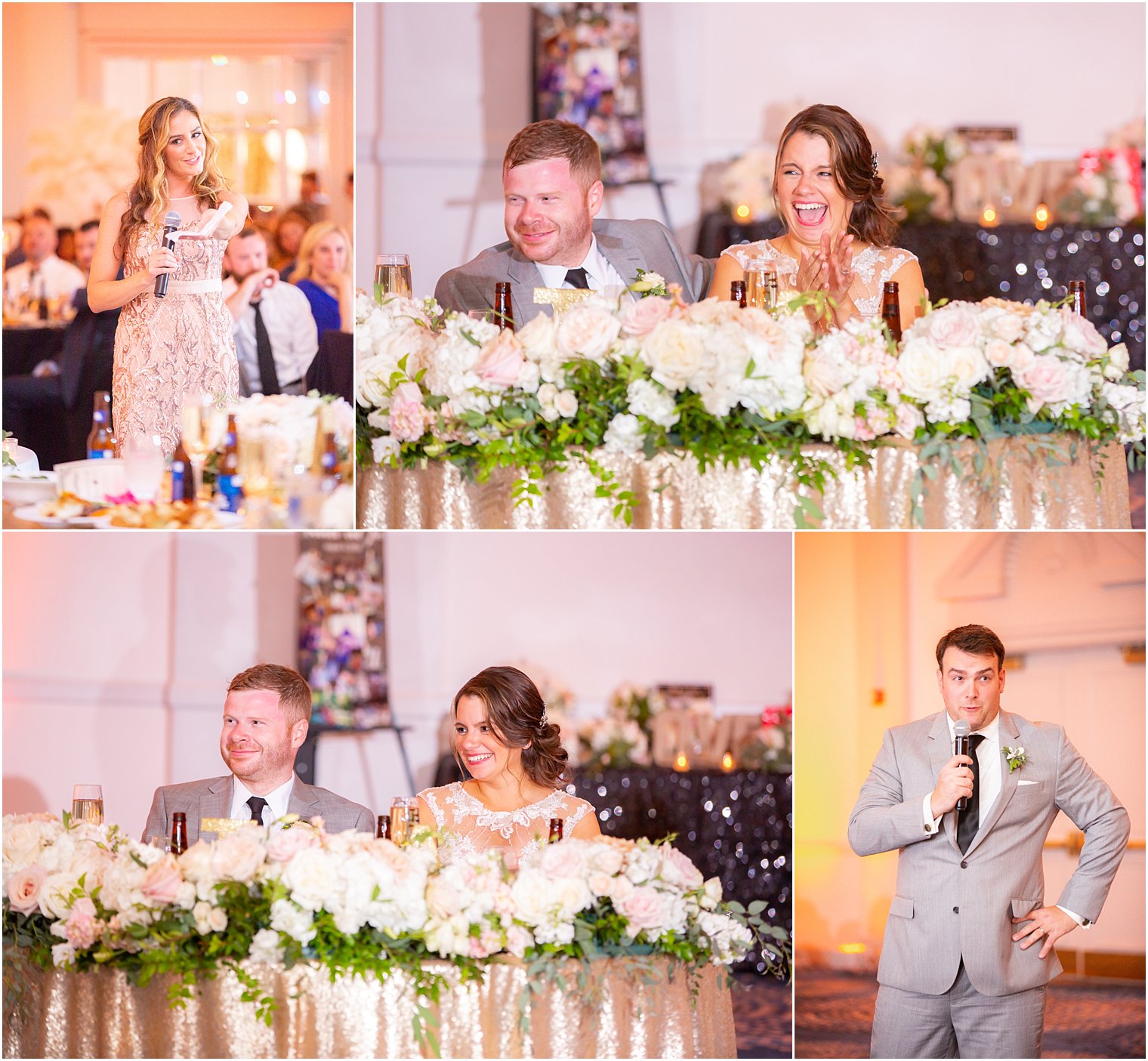 wedding toasts by maid of honor and best man at Ocean Place Resort