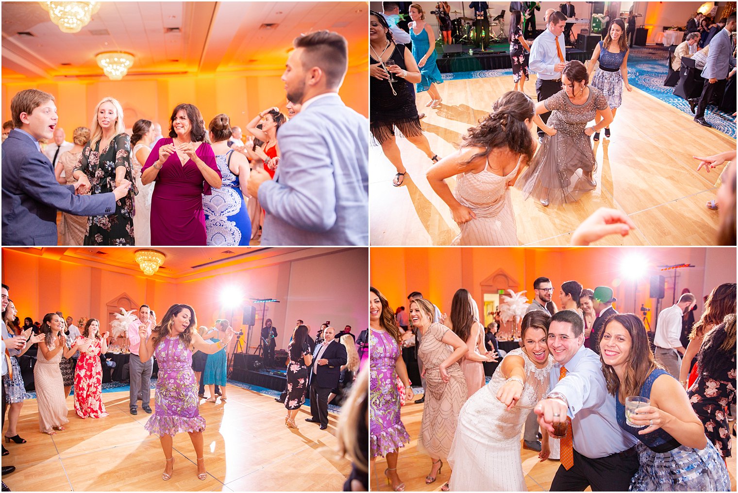 bride and groom dance with wedding guests photographed by Idalia Photography