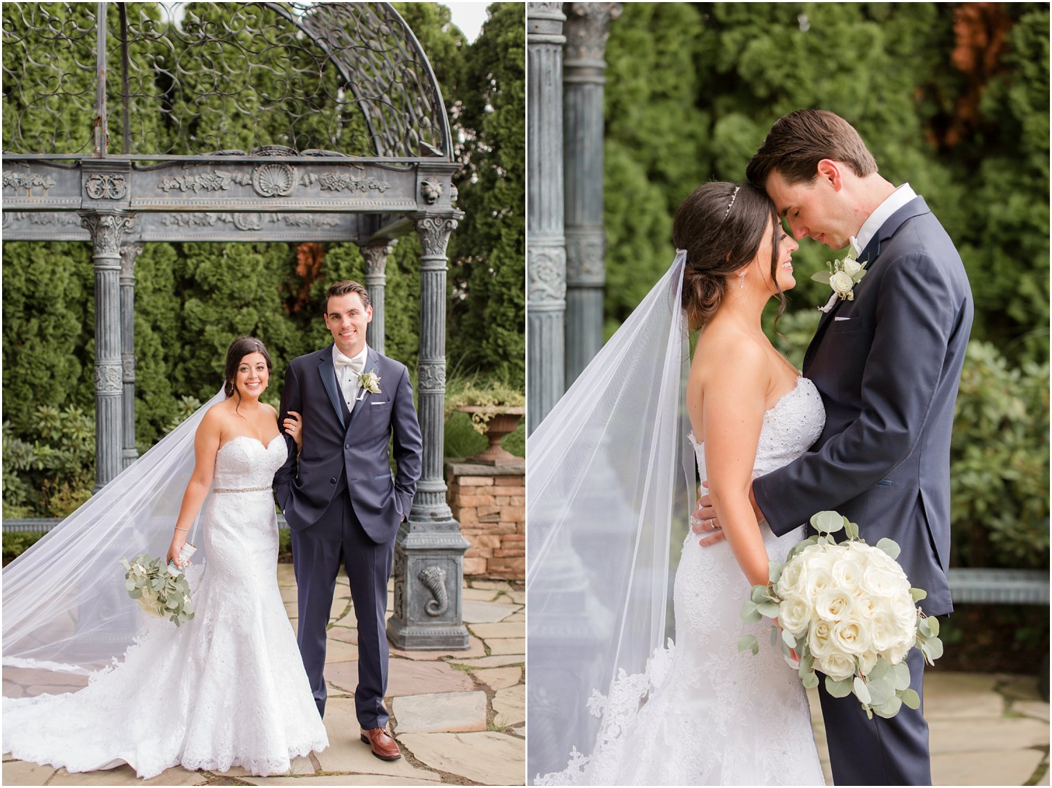 summer wedding portraits in gardens of Park Savoy Estate 