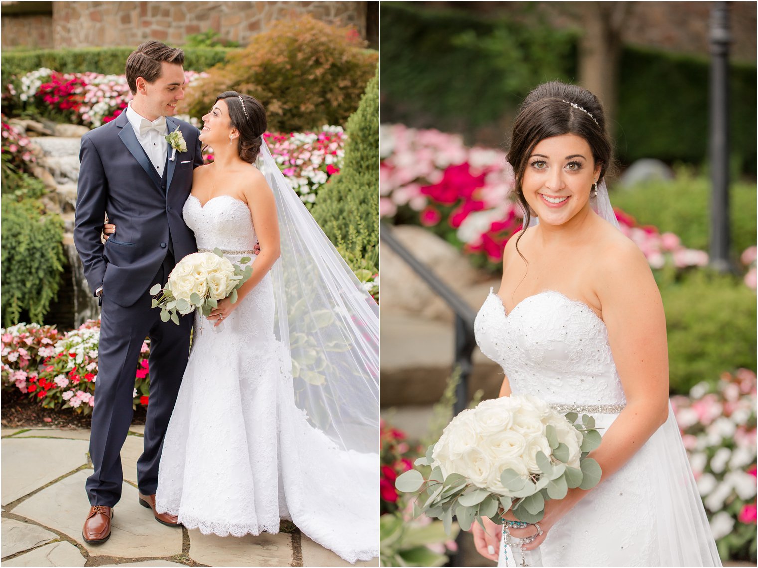 bridal portraits at Park Savoy Estate in gardens by Idalia Photography