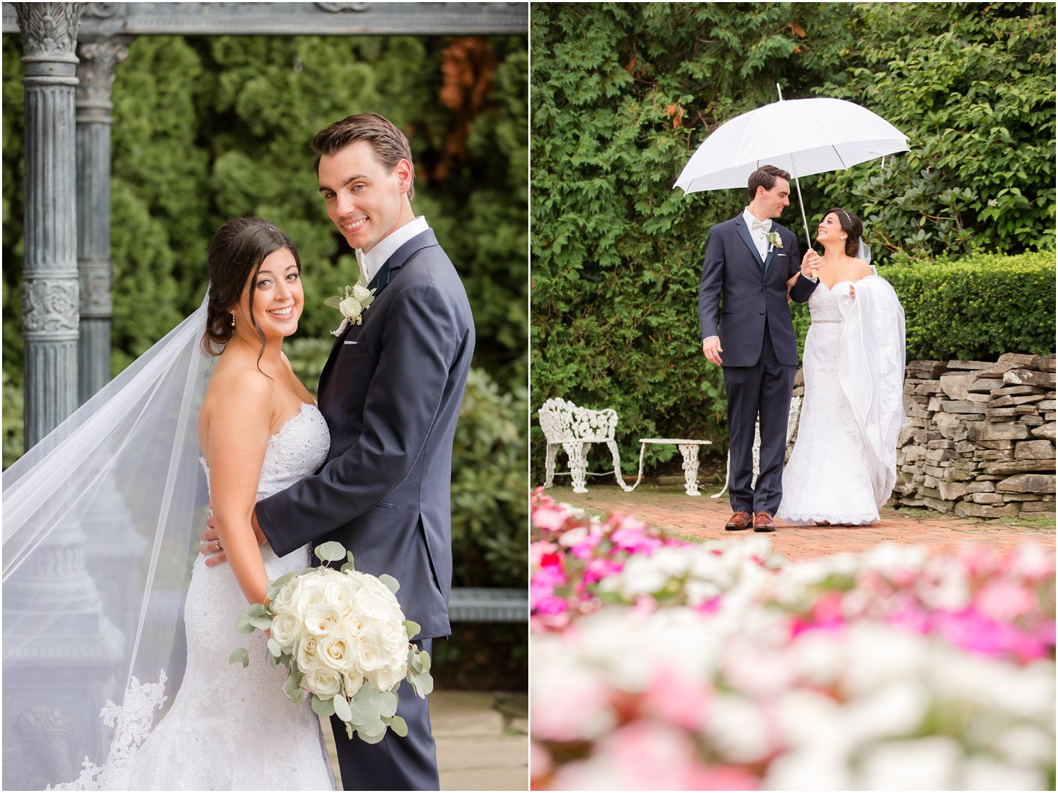 classic and elegant rainy day wedding portraits by Idalia Photography at Park Savoy Estate 