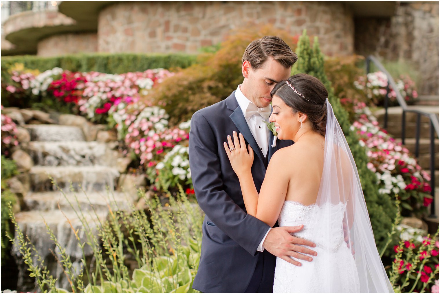 bride and groom nuzzle during portraits at Park Savoy Estate 