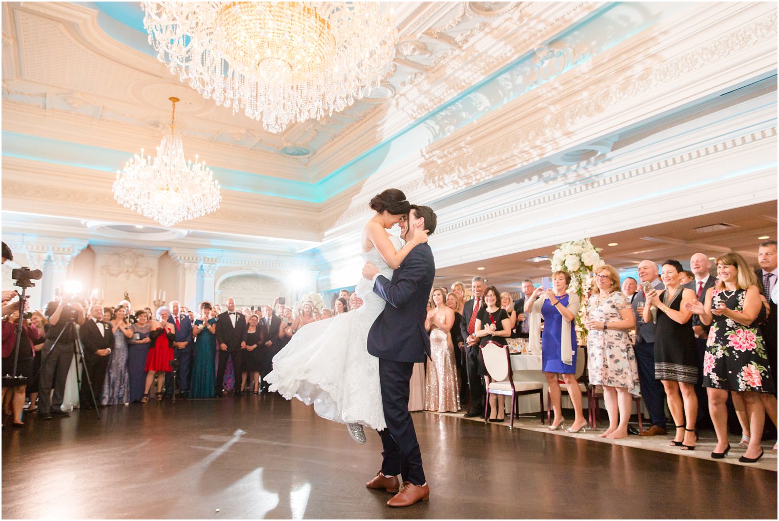 bride and groom during first dance at Park Savoy Estate photographed by Idalia Photography