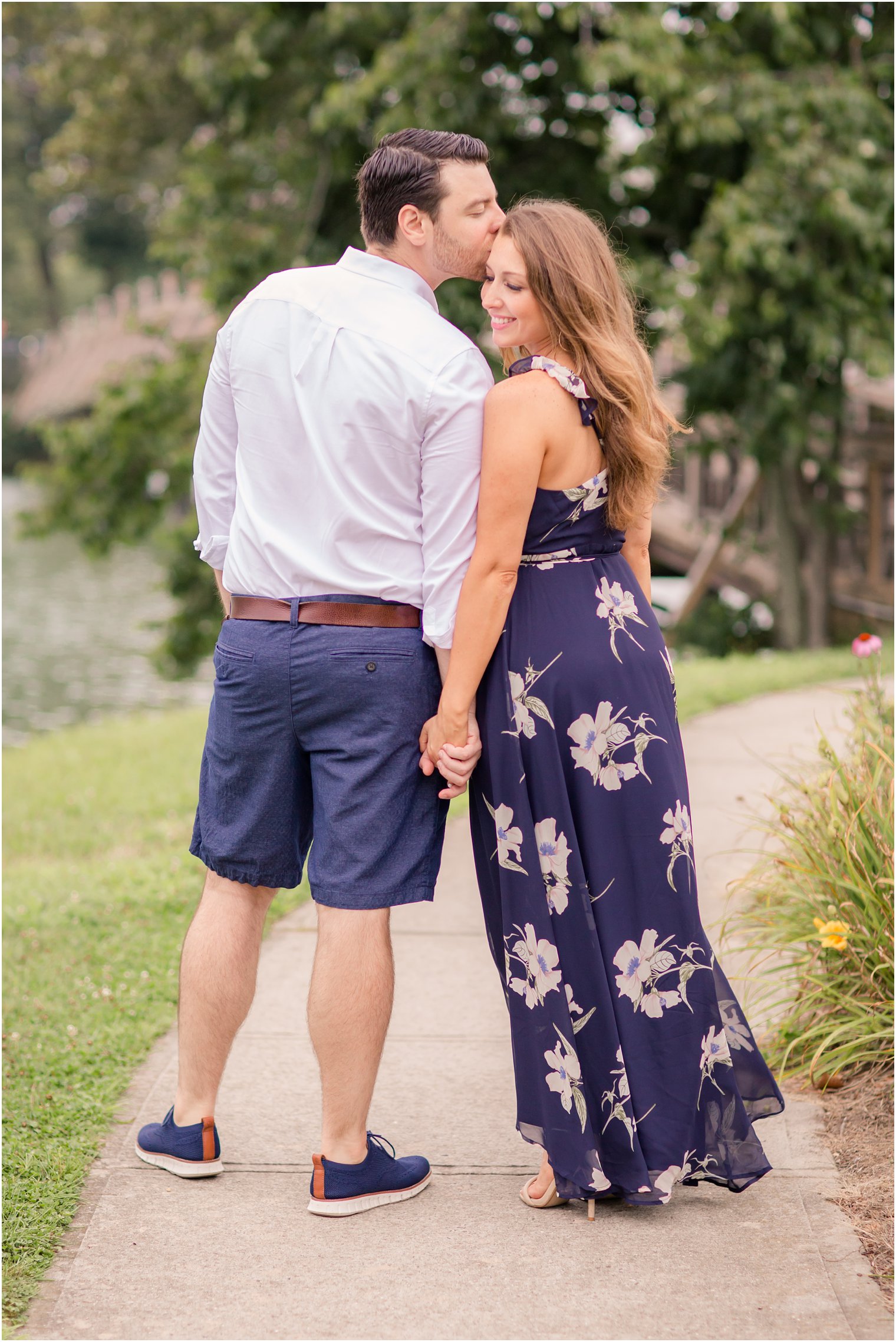 Navy outfit inspiration for Spring Lake NJ Engagement session