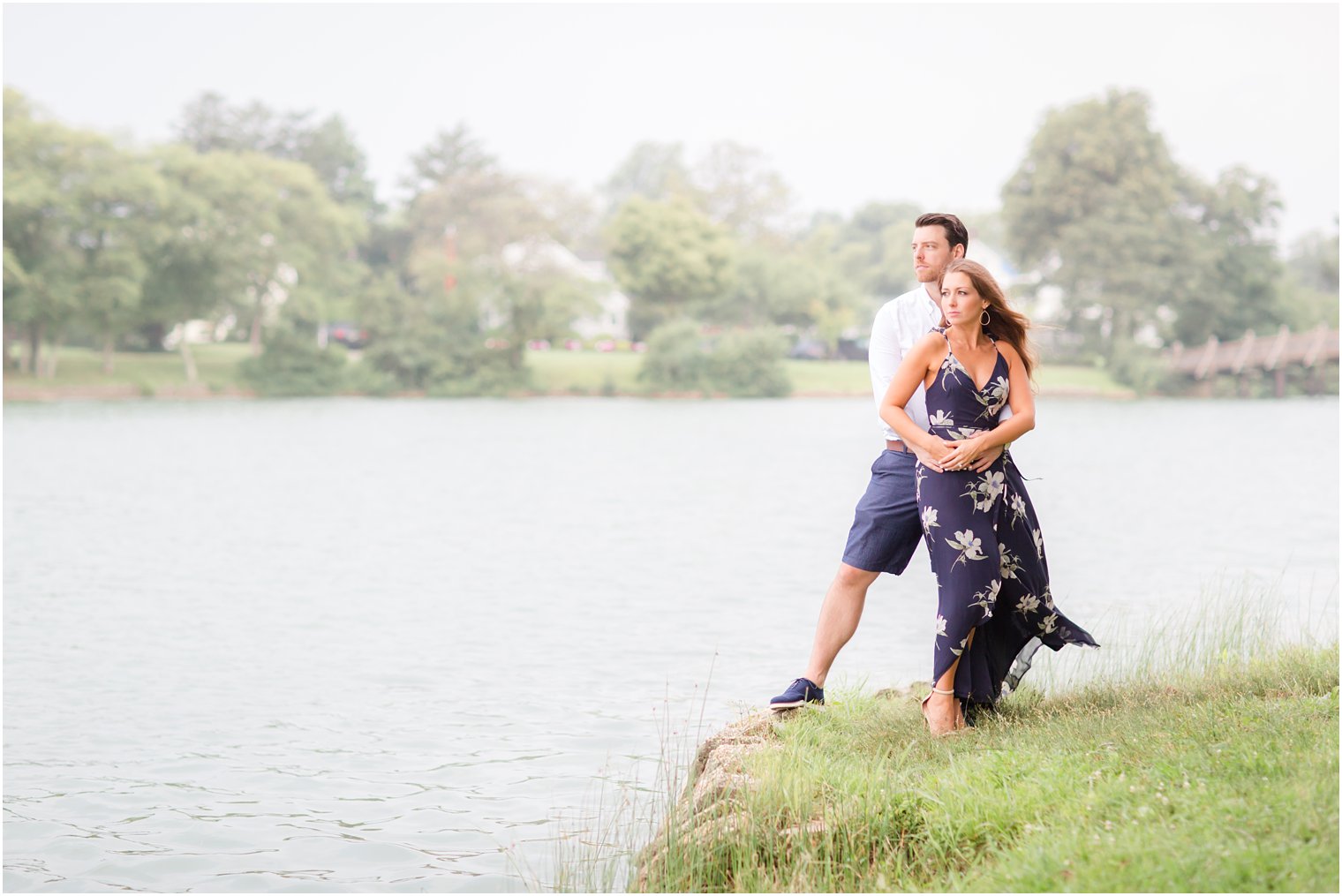 Spring Lake NJ Engagement session with Idalia Photography by lake