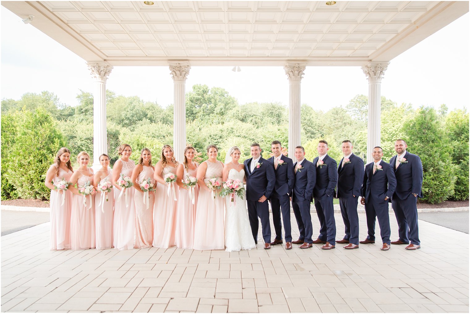 light pink and navy wedding day inspiration at Palace at Somerset Park